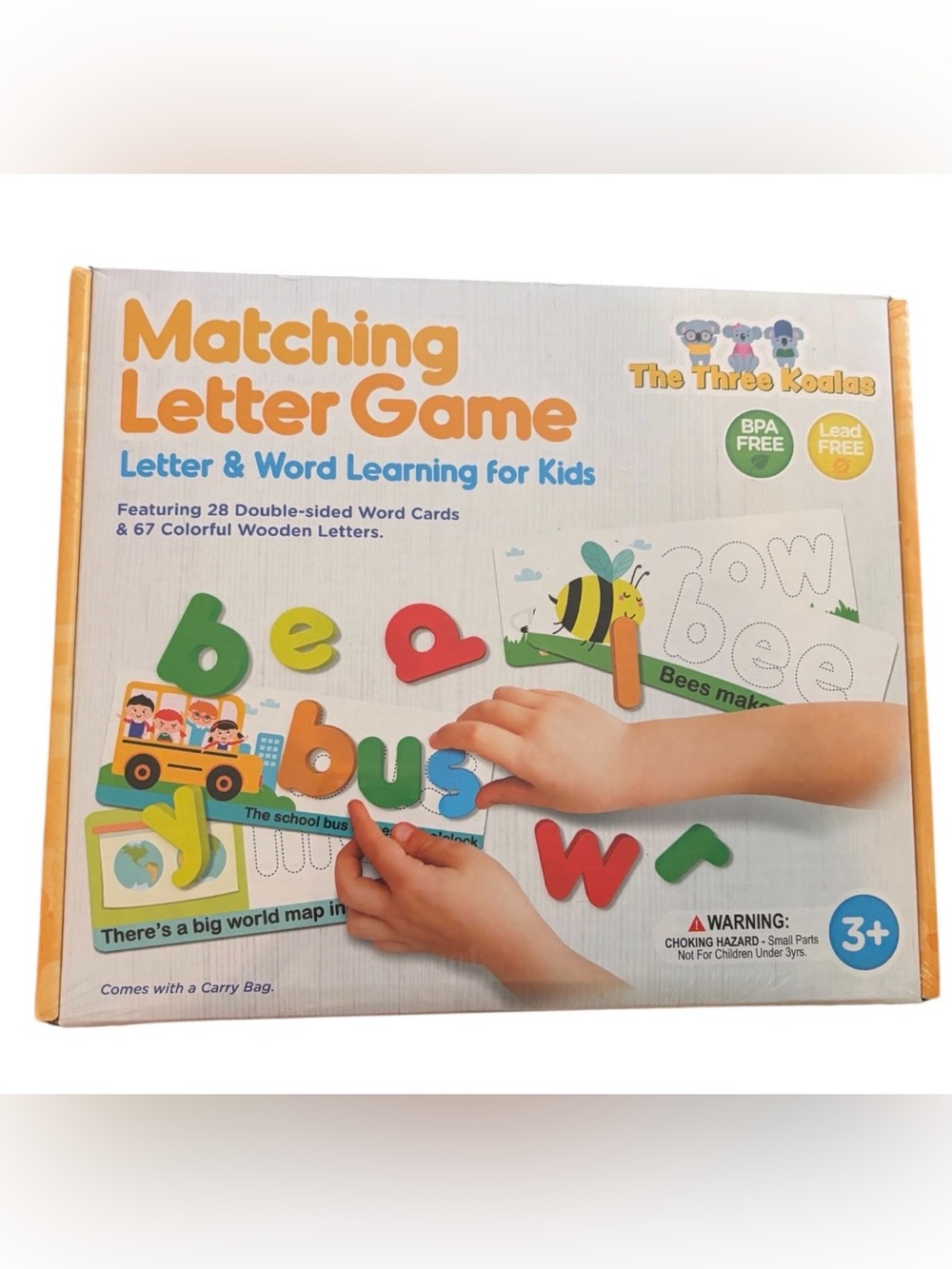 The Three Koalas Matching Letter & Word Game NIB